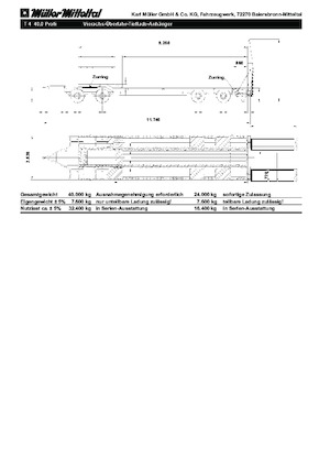 Przyczepy niskopodwoziowe Müller Mitteltal T 4 40,0 Profi