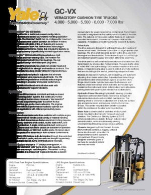 Wózki widłowe LPG Yale GC060VX