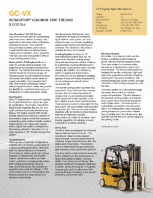 Wózki widłowe LPG Yale GC080VX