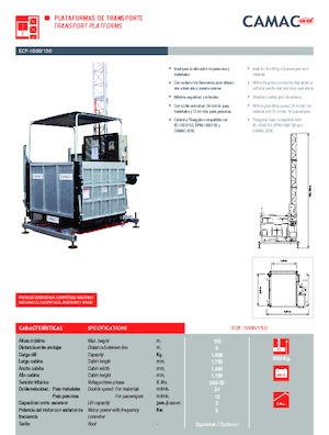 Wciągniki i wciągarki przemysłowe CAMAC ECP 1000/150