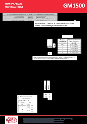 Wciągniki i wciągarki przemysłowe Jaso GMI1500
