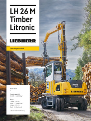Koparki do prac przeładunkowych Liebherr LH 26 M Timber Litronic