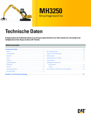 Koparki do prac przeładunkowych Caterpillar MH3250