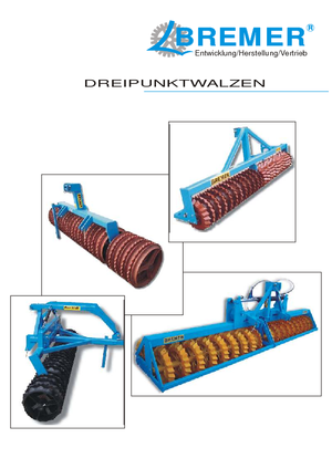 Walce łąkowe i polowe Bremer CW 250/50
