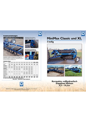 Walce łąkowe i polowe DAL-BO MiniMax Classic 12.3 XL