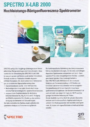 Analizatory metali Spectro Spectro X-LAB 2000