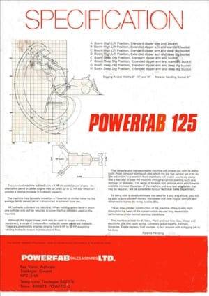 Minikoparki Powerfab 125 WT*