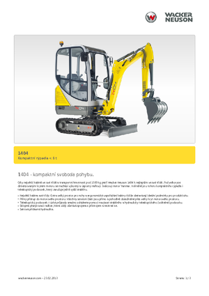 Minikoparki Neuson 1404
