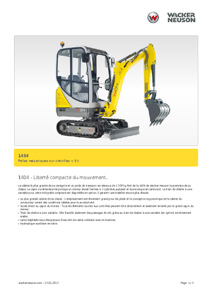 Minikoparki Neuson 1404