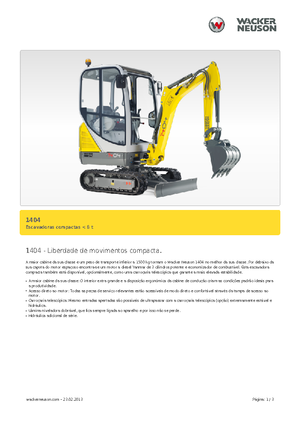 Minikoparki Neuson 1404