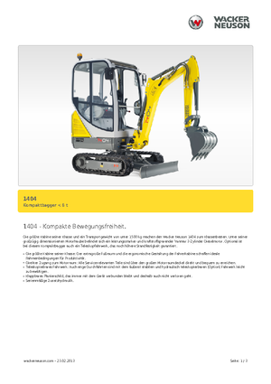Minikoparki Neuson 1404