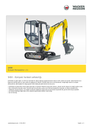 Minikoparki Neuson 1404