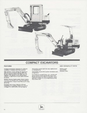 Minikoparki John Deere Construction 25
