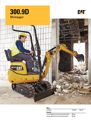 Minikoparki Caterpillar 300.9D