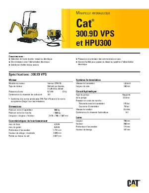 Minikoparki Caterpillar 300.9D VPS 