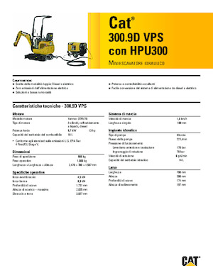 Minikoparki Caterpillar 300.9D VPS 