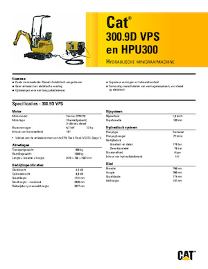 Minikoparki Caterpillar 300.9D VPS 