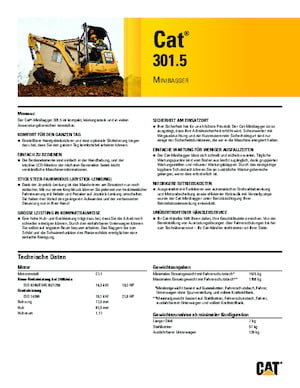 Minikoparki Caterpillar 301.5