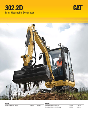 Minikoparki Caterpillar 302.2D