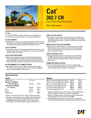 Minikoparki Caterpillar 302.7 CR