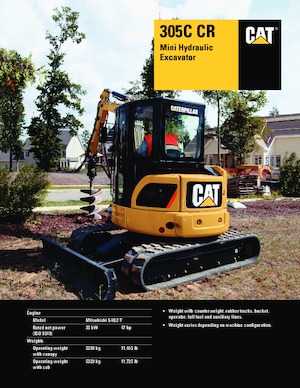 Minikoparki Caterpillar 305C