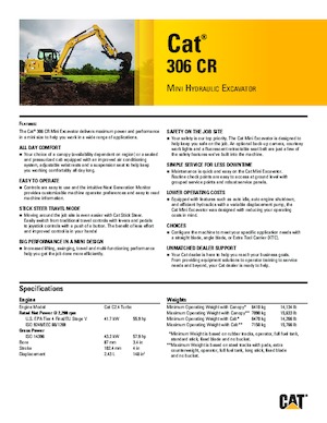 Koparki gąsienicowe Caterpillar 306 CR