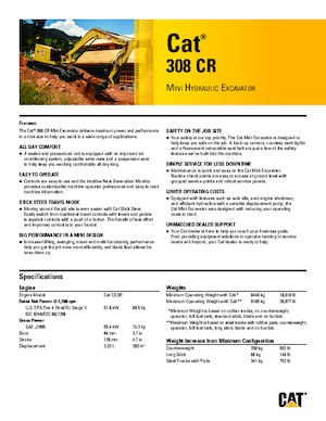 Koparki gąsienicowe Caterpillar 308CR