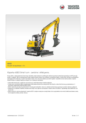 Minikoparki Wacker Neuson 6003
