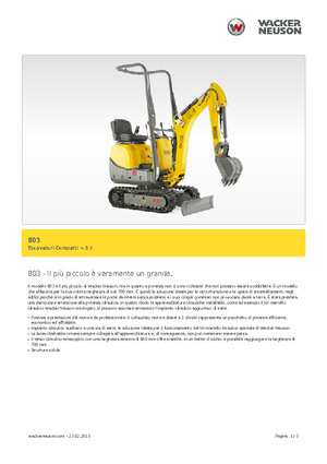 Minikoparki Neuson 803