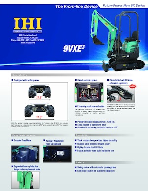 Minikoparki Kato 9VX-3 Electric