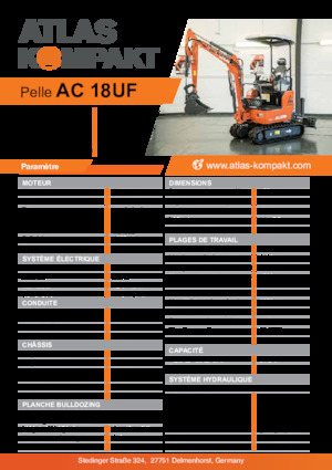 Minikoparki Atlas Kompakt AC 18UF