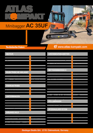 Minikoparki Atlas Kompakt AC 35UF