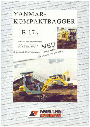 Minikoparki Yanmar B 17-2