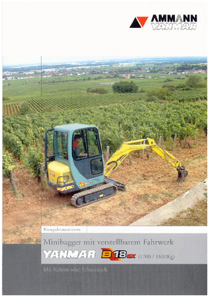 Minikoparki Yanmar B 18 EX