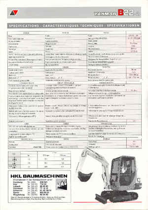 Minikoparki Yanmar B 22-2