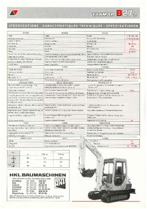 Minikoparki Yanmar B 27-2