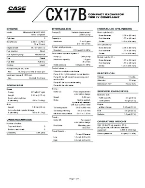 Minikoparki Case CX17B 