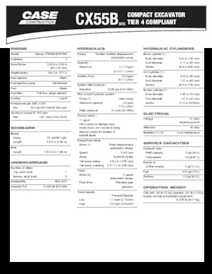 Minikoparki Case CX55B MTS