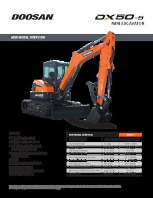 Minikoparki Doosan DX50-5