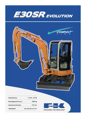 Minikoparki Fiat Kobelco E 30 SR