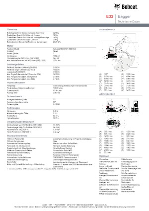 Minikoparki Bobcat E32