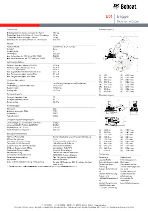 Minikoparki Bobcat E50z