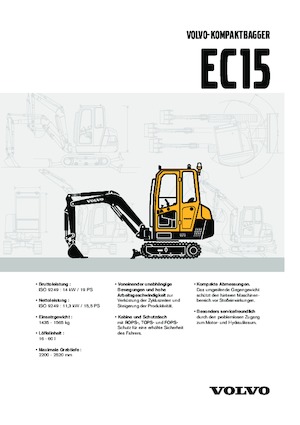 Minikoparki Volvo EC15 XR