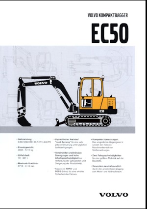 Minikoparki Volvo EC50V