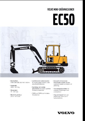 Minikoparki Volvo EC50V