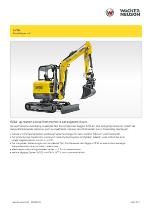 Minikoparki Wacker Neuson EZ38