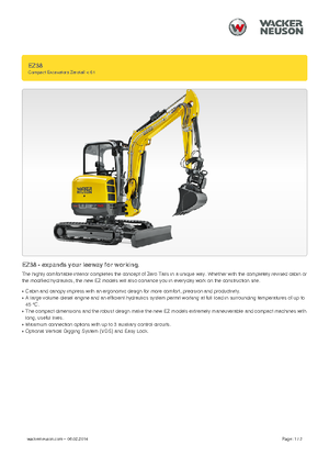 Minikoparki Wacker Neuson EZ38