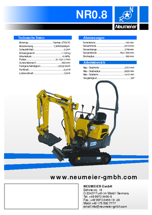 Minikoparki Neumeier NR 0.8