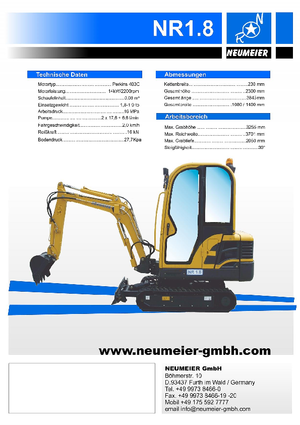 Minikoparki Neumeier NR 1.8
