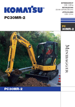 Minikoparki Komatsu PC30MR-2
